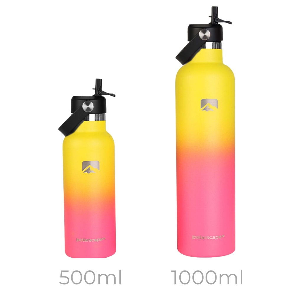 Insulated Water Bottle With Straw Narrow Mouth 500 ml Sunny Sorbet