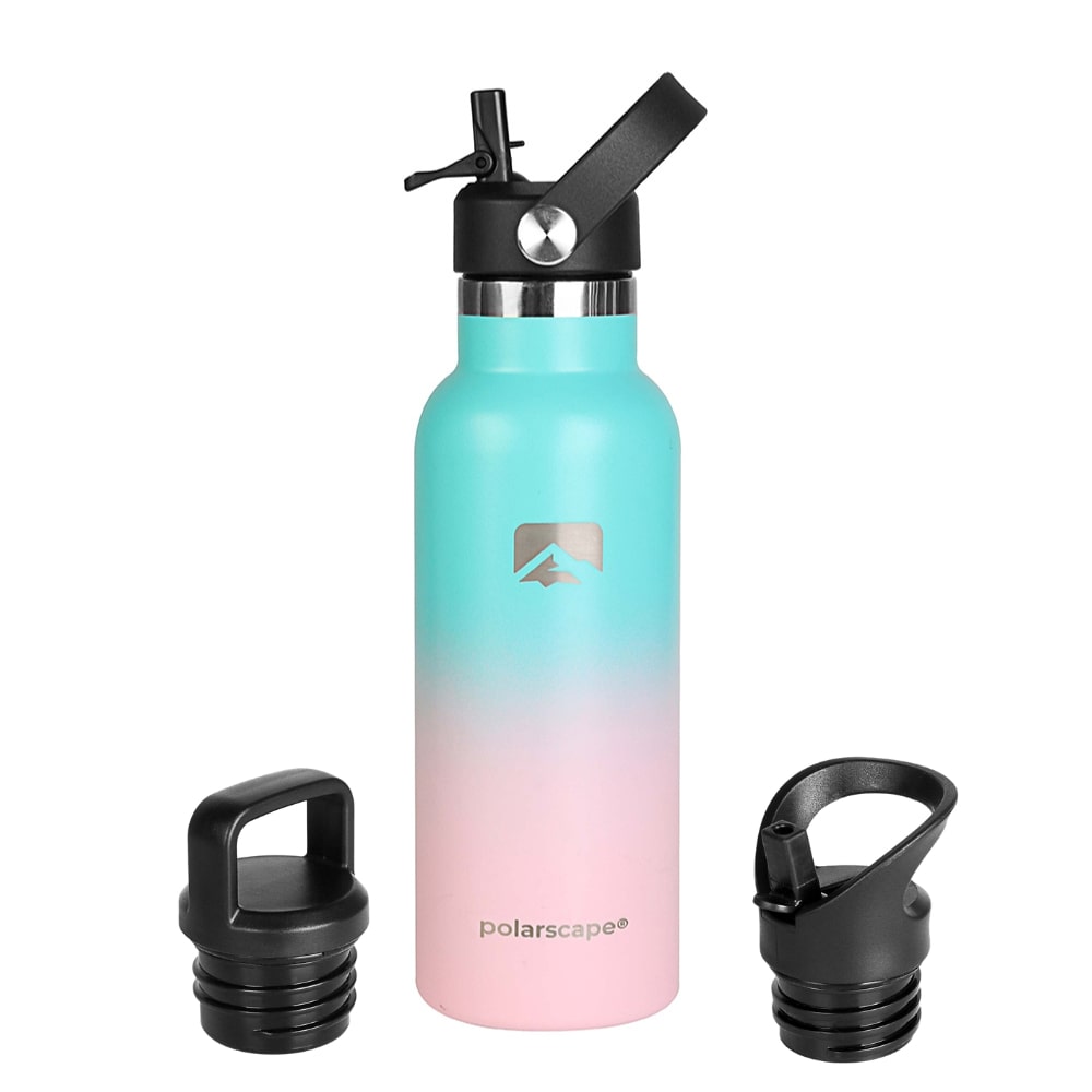 Insulated Water Bottle With Straw Narrow Mouth 500 ml Bubble Bliss