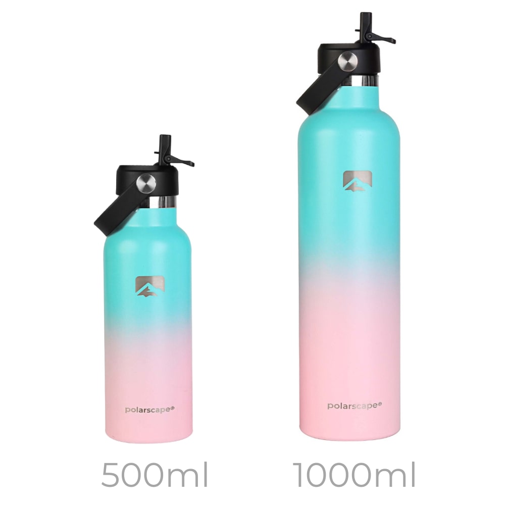 Insulated Water Bottle With Straw Narrow Mouth 500 ml Bubble Bliss