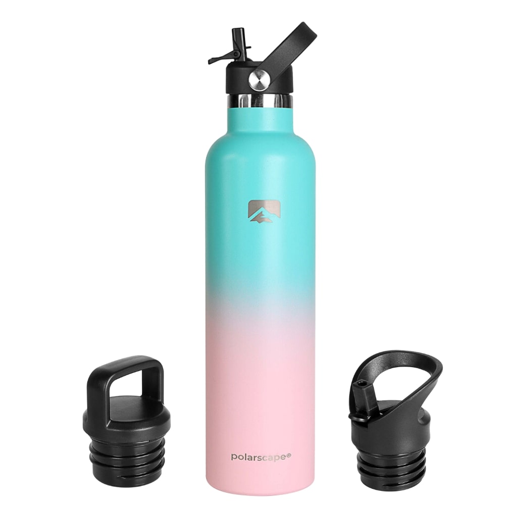 Insulated Water Bottle With Straw Narrow Mouth 1000 ml Bubble Bliss